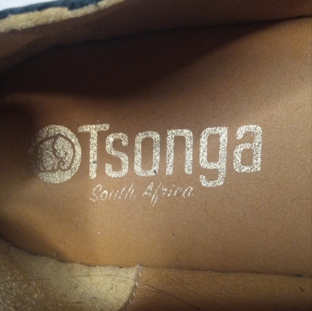 Tsonga South Africa Leather Espadrille In Black Delta Size 42 9 - Picture 8 of 8